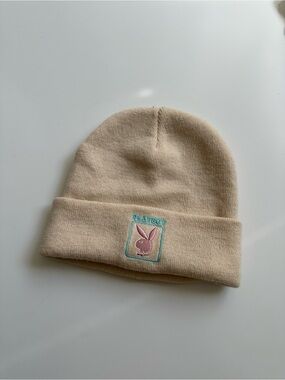 PLAYBOY Beige Knit Beanie